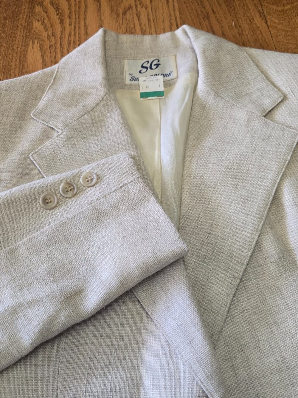 Vintage Suits Galore Tan Blazer Women Size 10